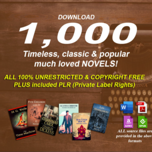1000 Timeless Classic & Famous Novels Digital Collection with PLR Rights