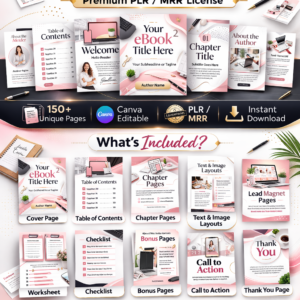 150-Page Canva eBook Template | PLR & MRR License