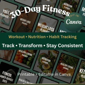 30-Day Home Fitness & Fat Loss System (Printable + Editable Planner Pack)