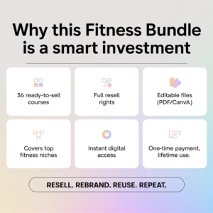 36 Premium Fitness Training Courses Collection | PLR + MRR License