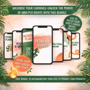 eBook Bundle PLR Weight Loss Planner Bundle ,Ready To Resell, Canva Templates
