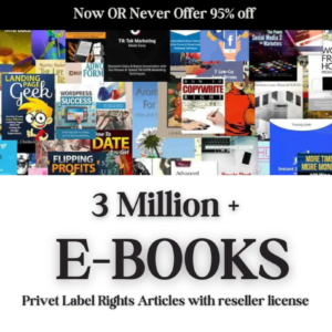 Massive 3M Ebooks & 3M PLR Articles Bonus with Full Reseller Rights