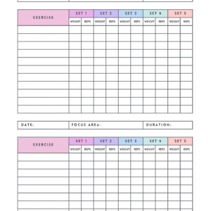 12 Weeks fitness Weight Loss Planner